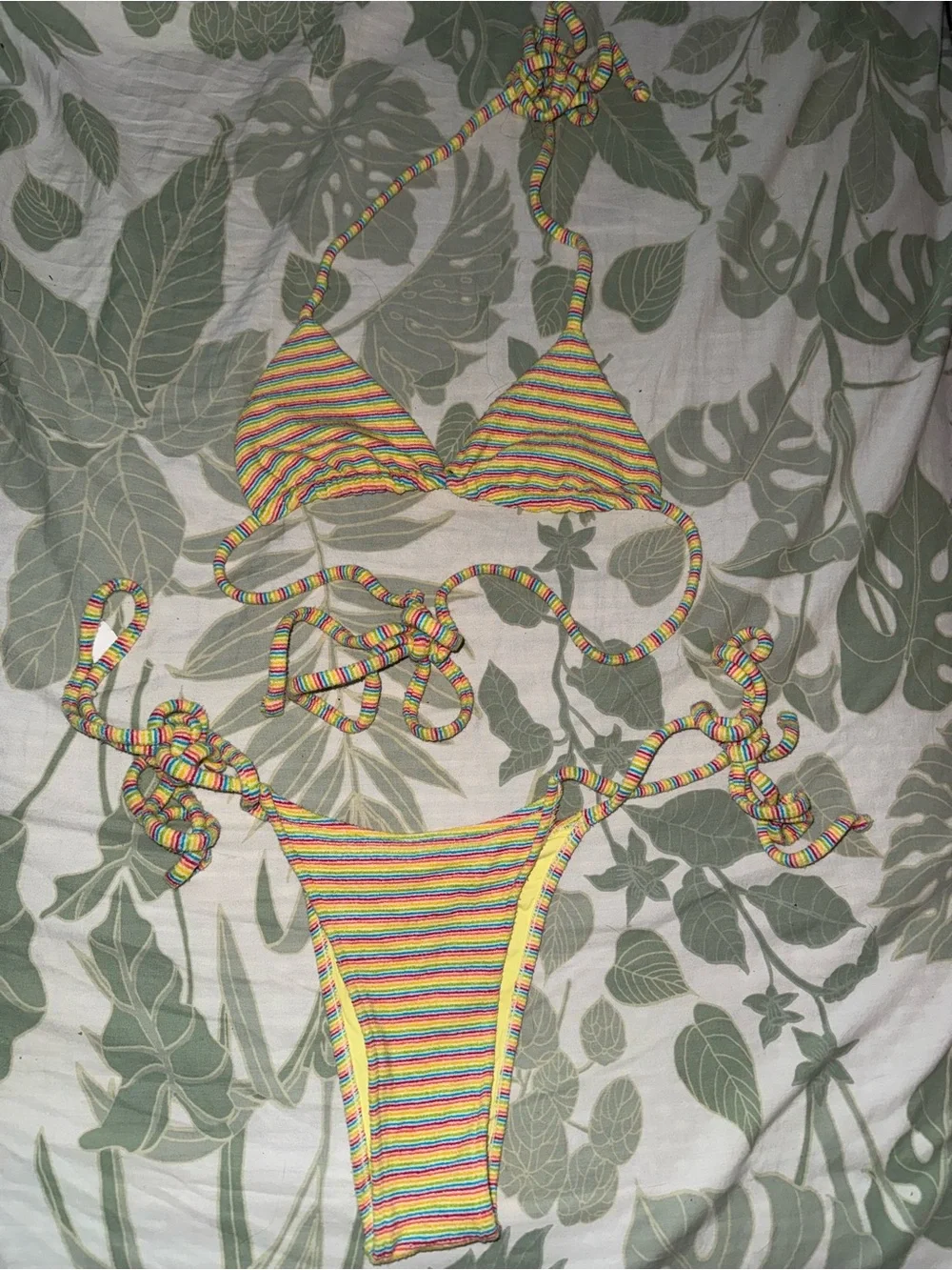 Frankie's Divine terry skimpy bikini! P Multicolor Stripe(both top and bottom)